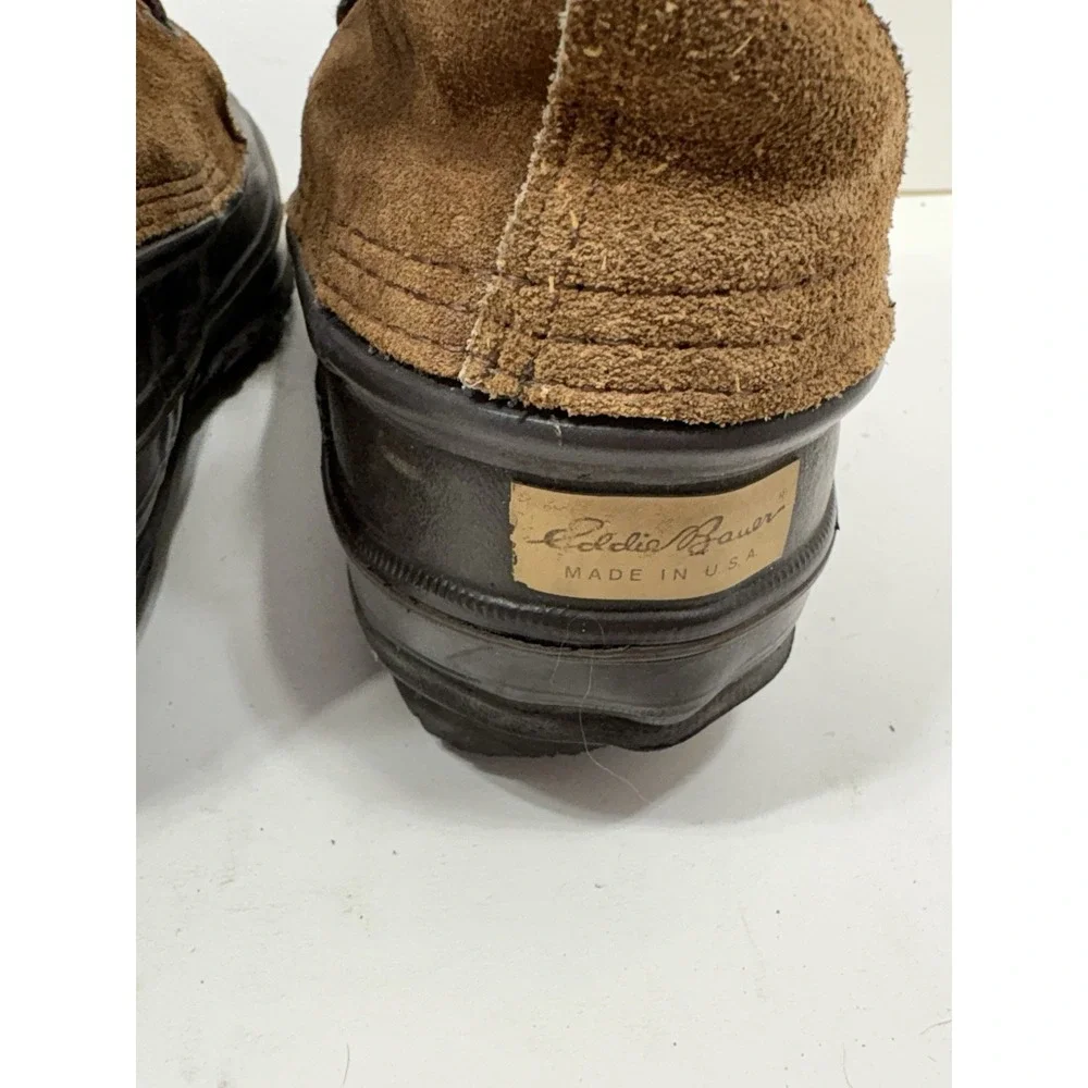 Eddie Bauer Vintage Duck Boots Brown/Black Men's Size 10 Made In USA